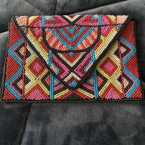 BCBGeneration beaded clutch
